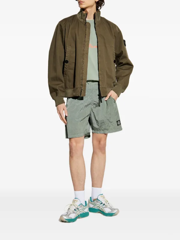 Stone Island コンパスパッチ ボンバージャケット | グリーン