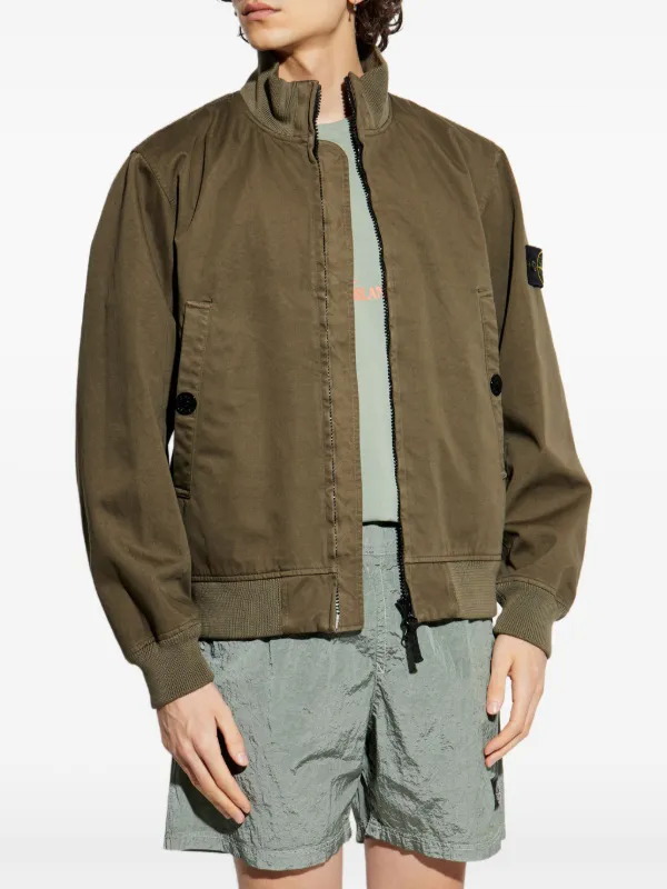 Stone Island コンパスパッチ ボンバージャケット | グリーン