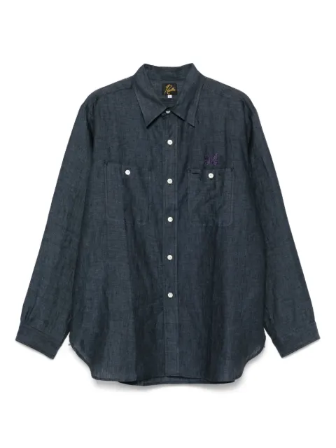 Needles embroidered-logo shirt