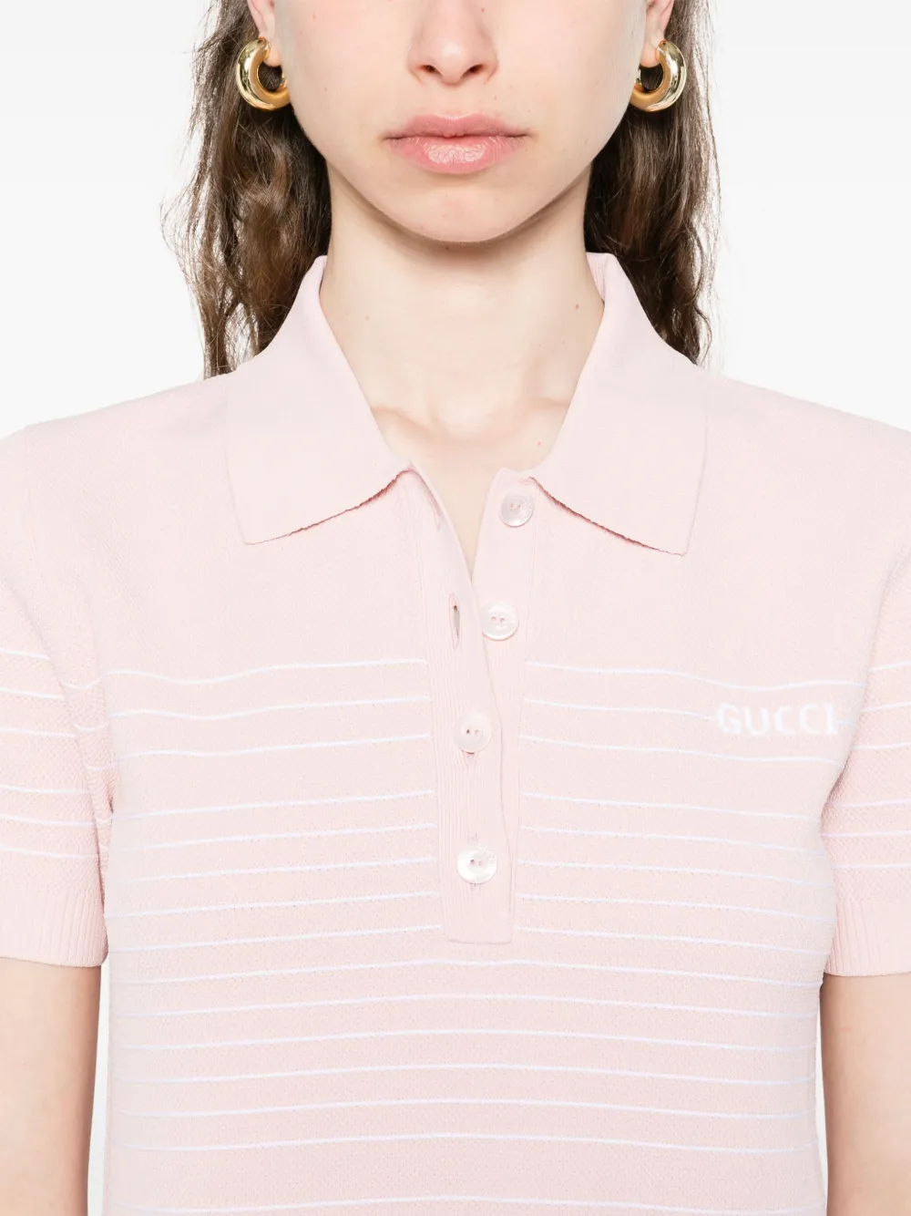 Gucci Mini-jurk met gestreept detail Roze