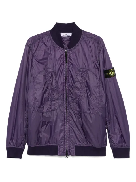Stone Island chamarra bomber con parche del logo