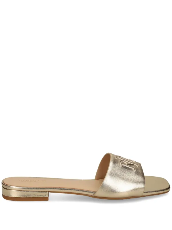 Lauren Ralph Lauren embossed-logo Sandals Gold FARFETCH PH - Main Image