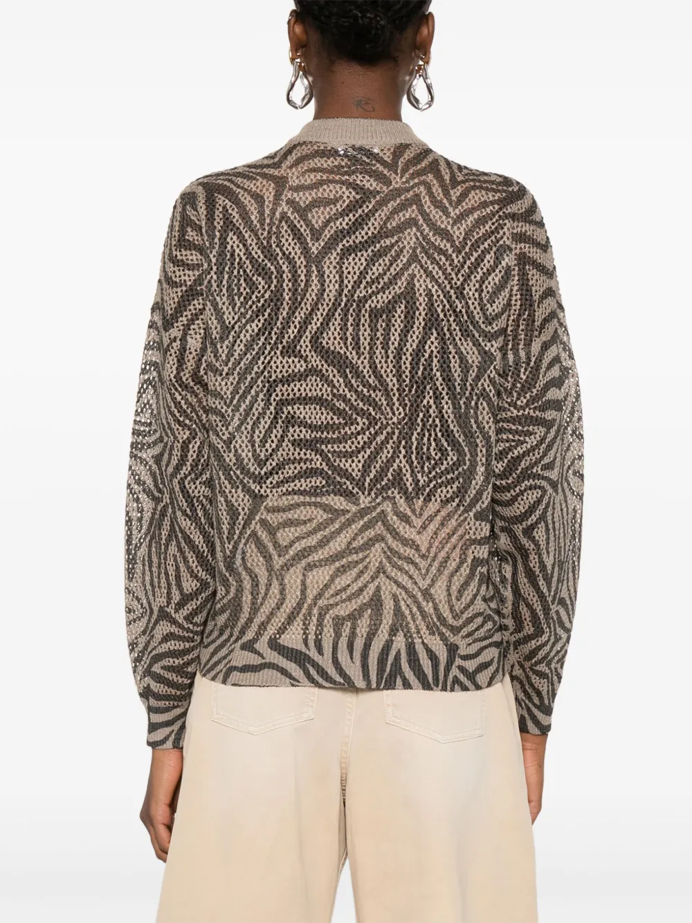 Brunello Cucinelli Opengebreid vest Bruin