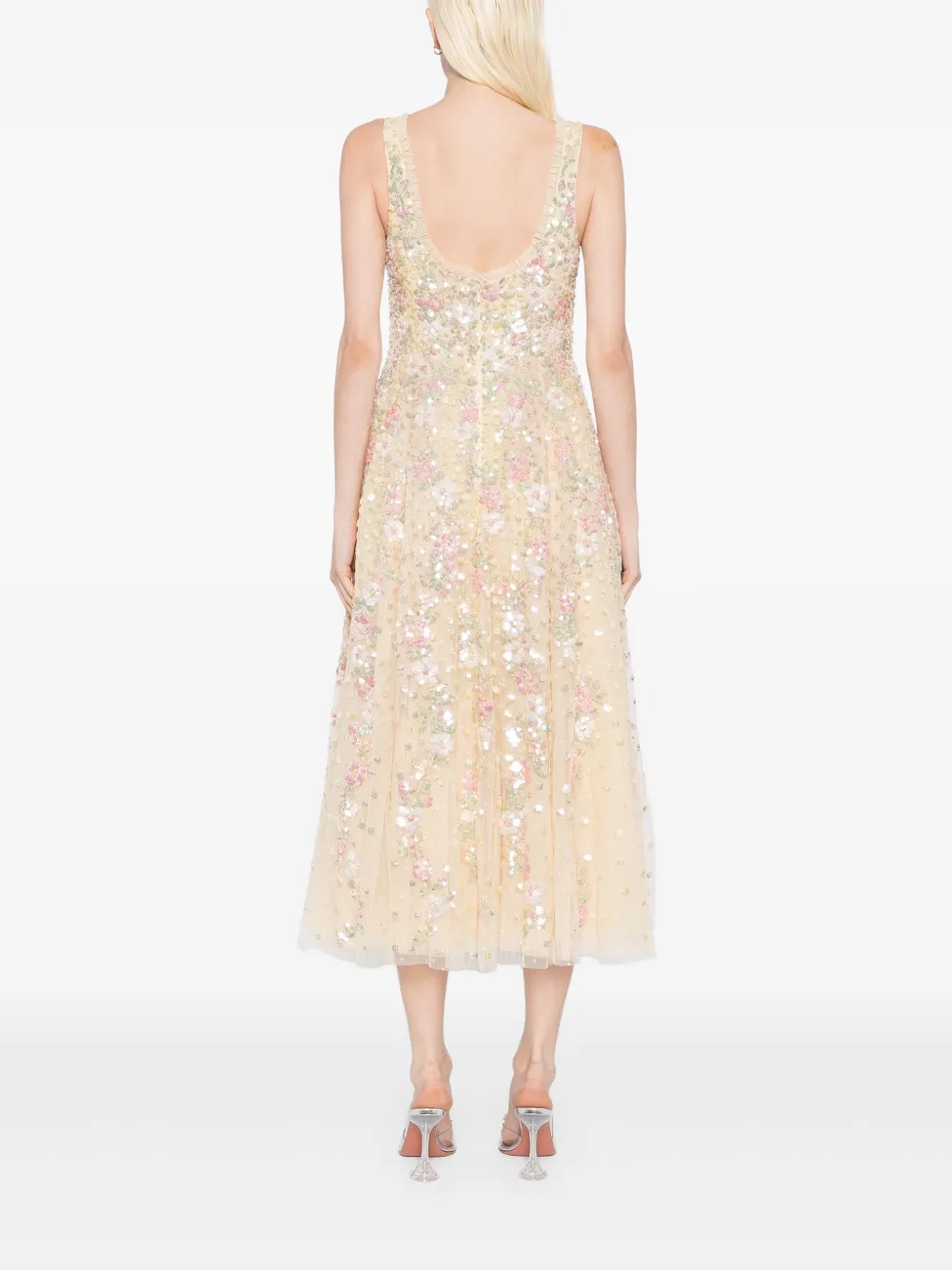 Needle & Thread Confetti jurk Beige