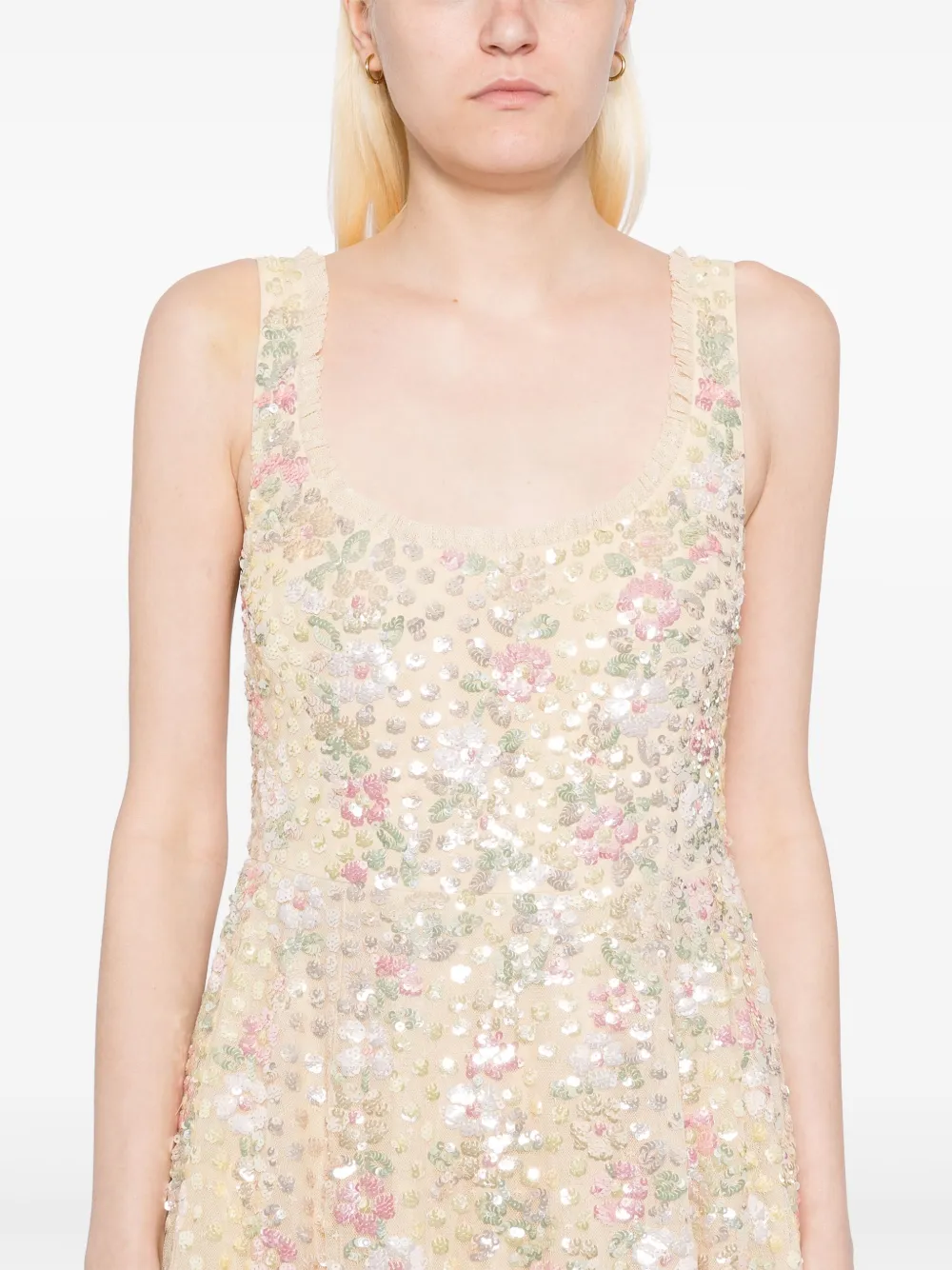 Needle & Thread Confetti jurk Beige