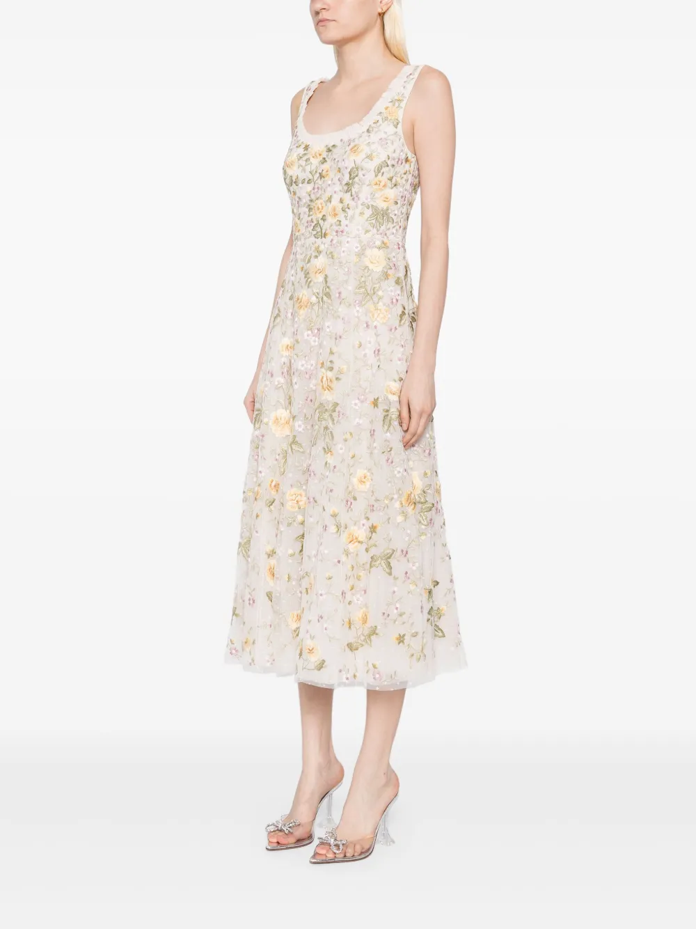 Needle & Thread Florine jurk Beige