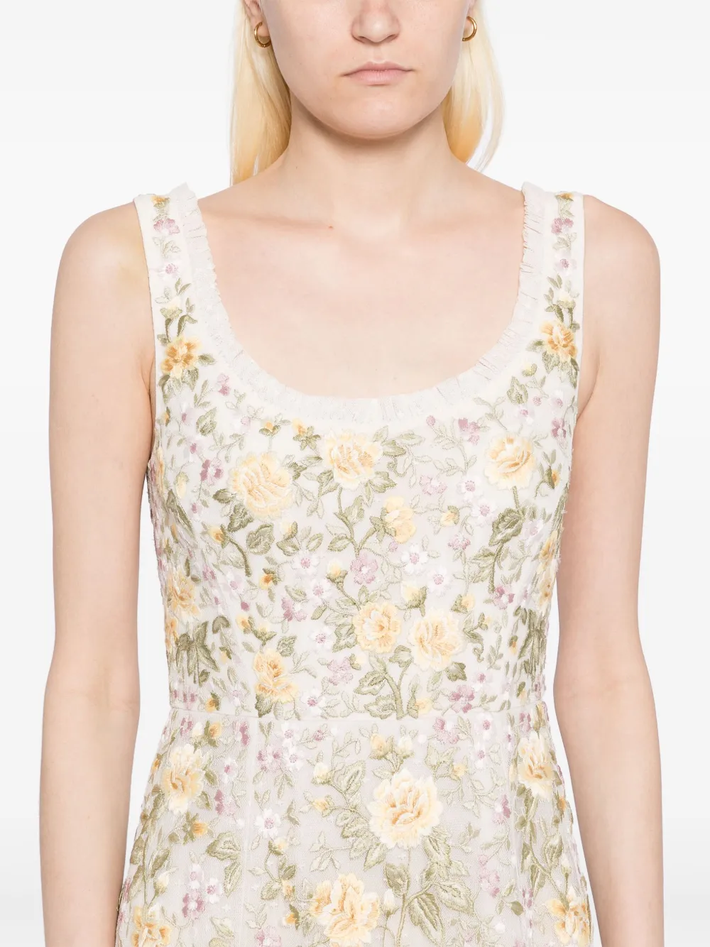 Needle & Thread Florine jurk Beige