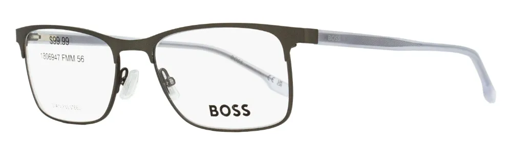 Hugo Boss Rectangular-frame Glasses In Black