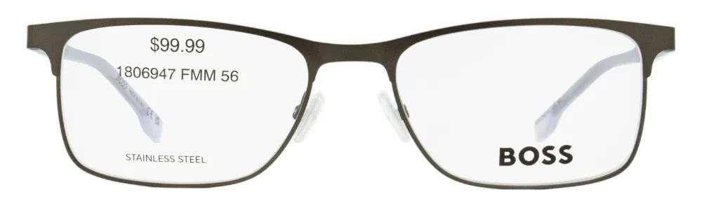 Hugo Boss Rectangular-frame Glasses In Black
