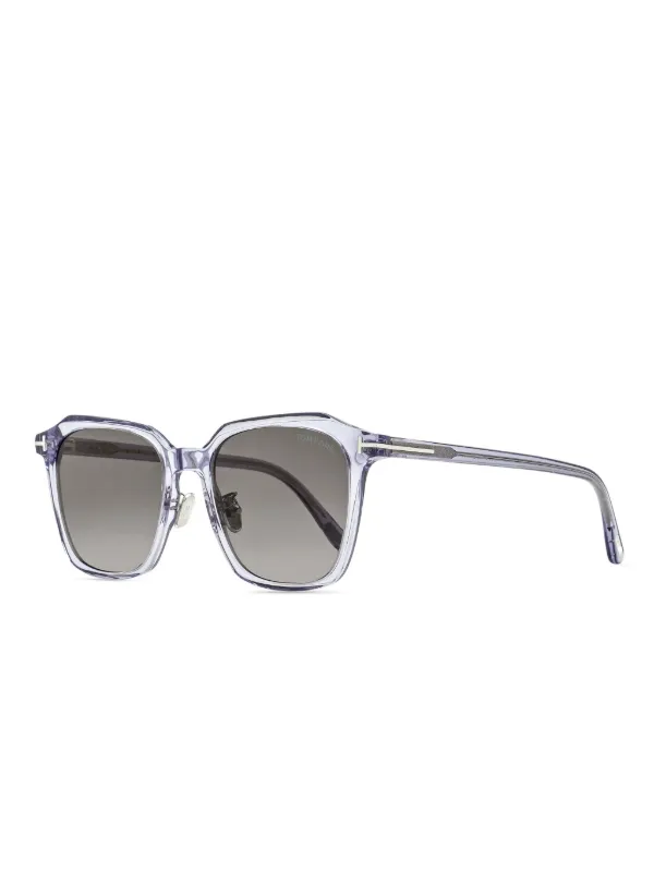 TOM FORD Eyewear Lunettes De Soleil à Monture Transparente Gris
