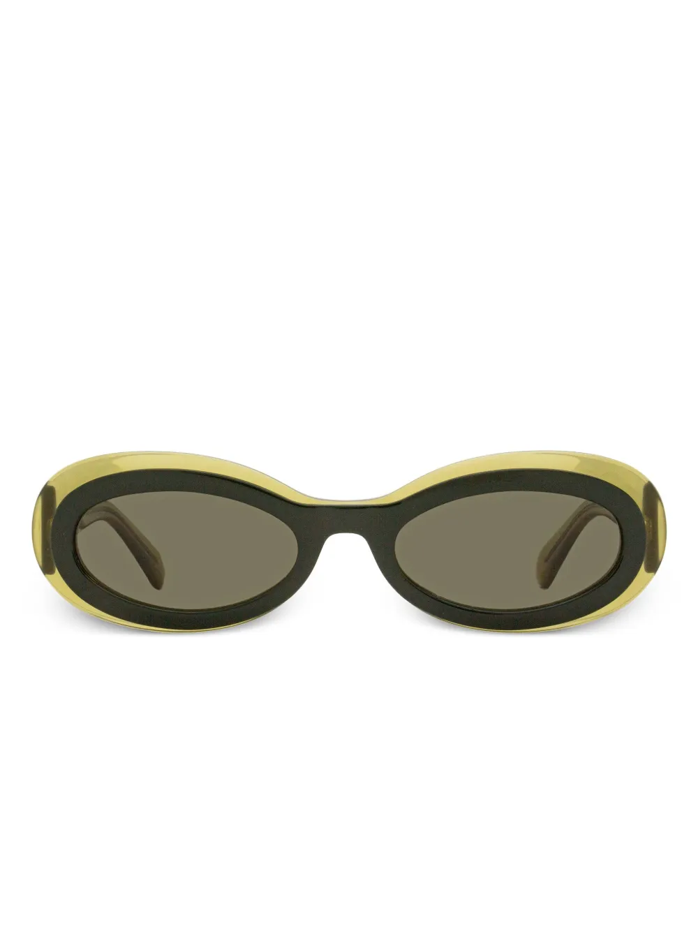 Ferragamo Eyewear oval-frame sunglasses - グリーン Ferragamo Eyewear oval-frame sunglasses - グリーン