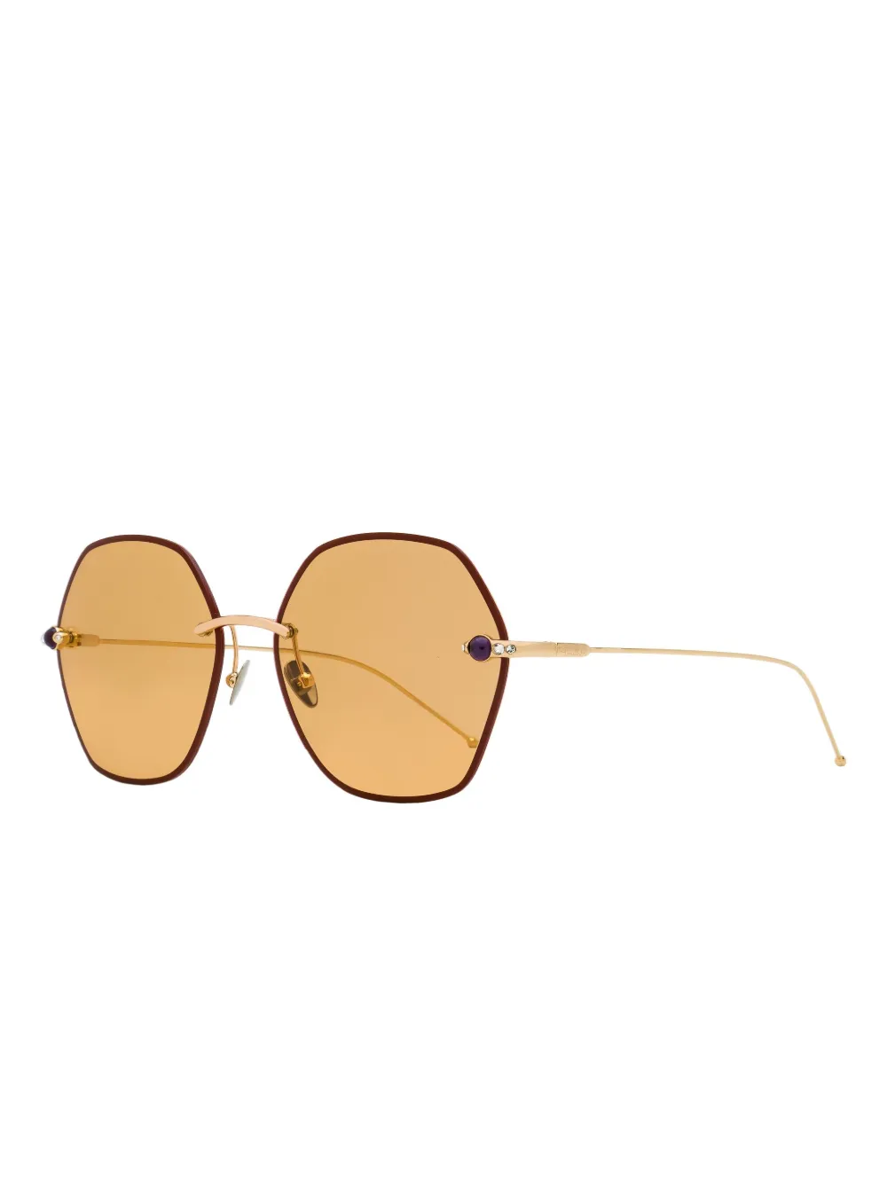 Pomellato Eyewear hexagonal-shape sunglasses - Bruin