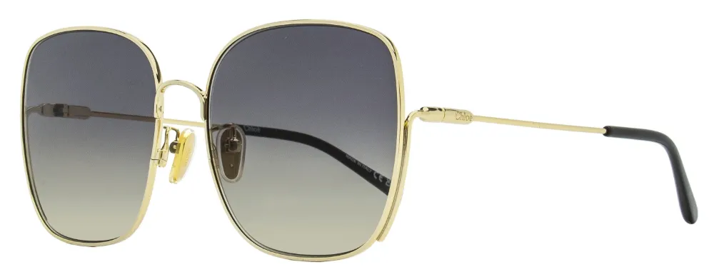 Chloé Square-frame Sunglasses In Gold