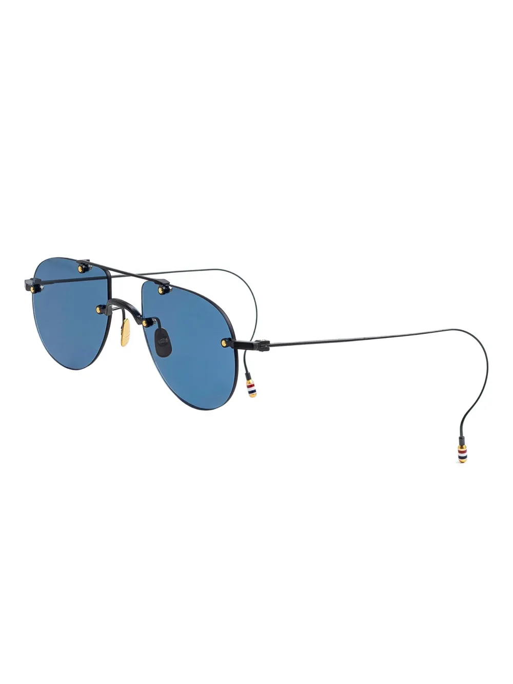 Thom Browne Eyewear pilot-frame sunglasses - Zwart