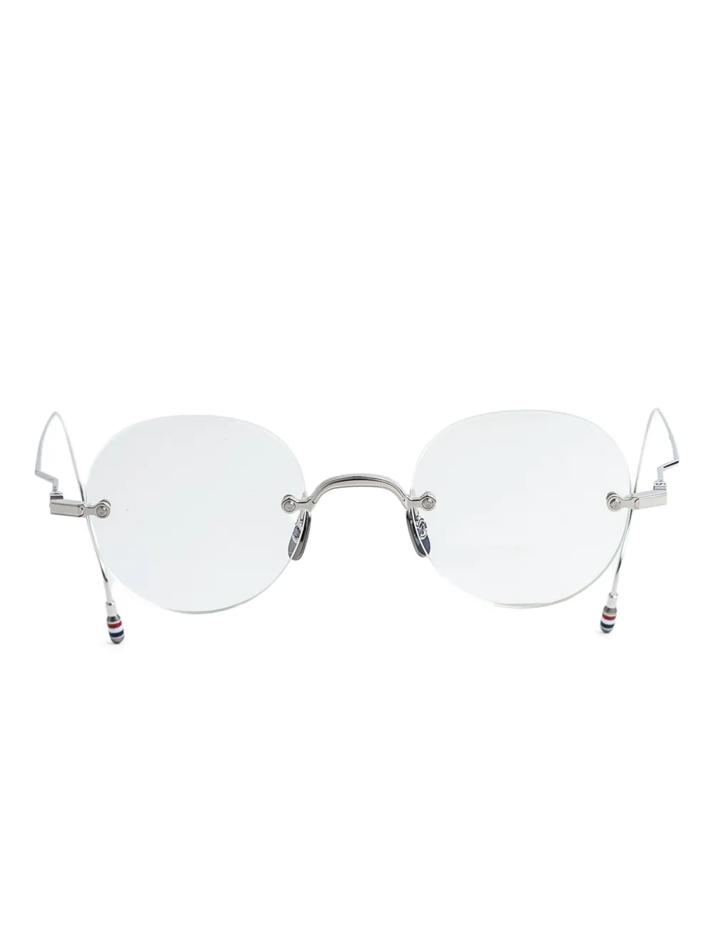 Thom Browne Round-frame Glasses In Gray