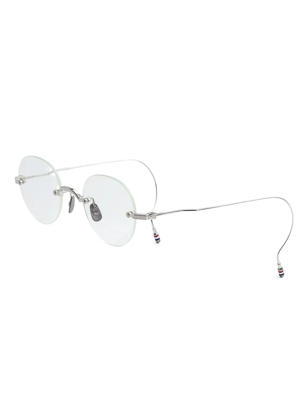 Thom Browne Round-frame Glasses In Gray