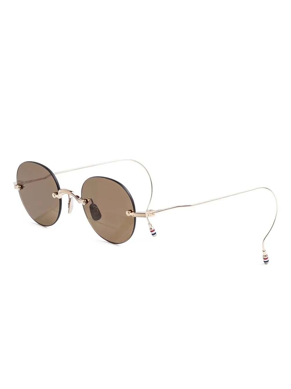 Thom Browne Eyewear Zonnebril met rond montuur - Goud