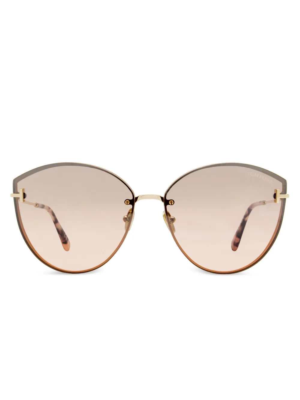 TOM FORD Eyewear Evangeline サングラス - ゴールドトーン TOM FORD Eyewear Evangeline サングラス - ゴールドトーン