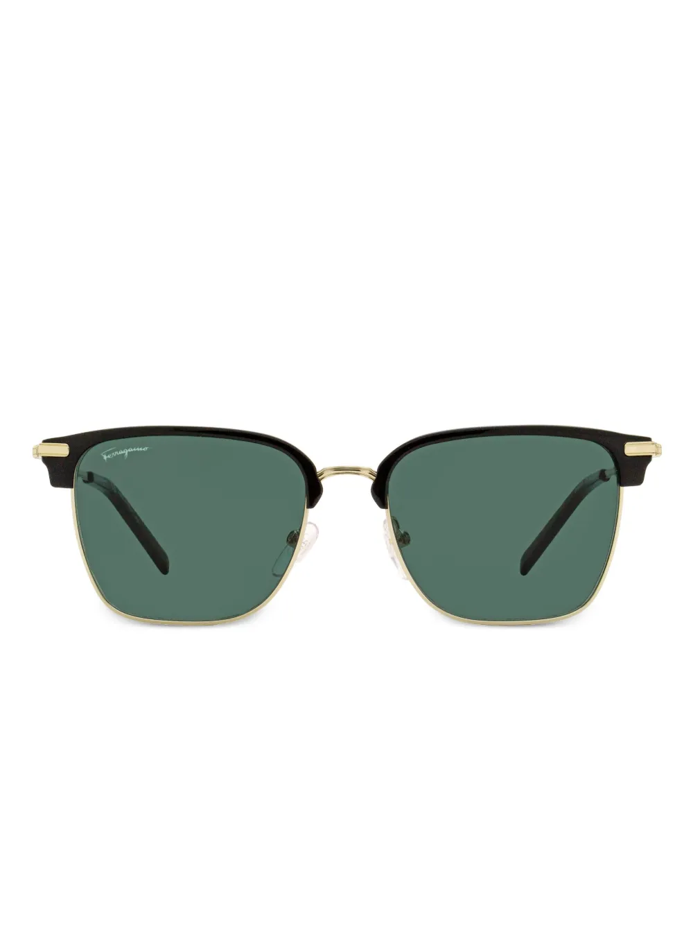 Ferragamo Eyewear square-frame sunglasses - ゴールドトーン Ferragamo Eyewear square-frame sunglasses - ゴールドトーン