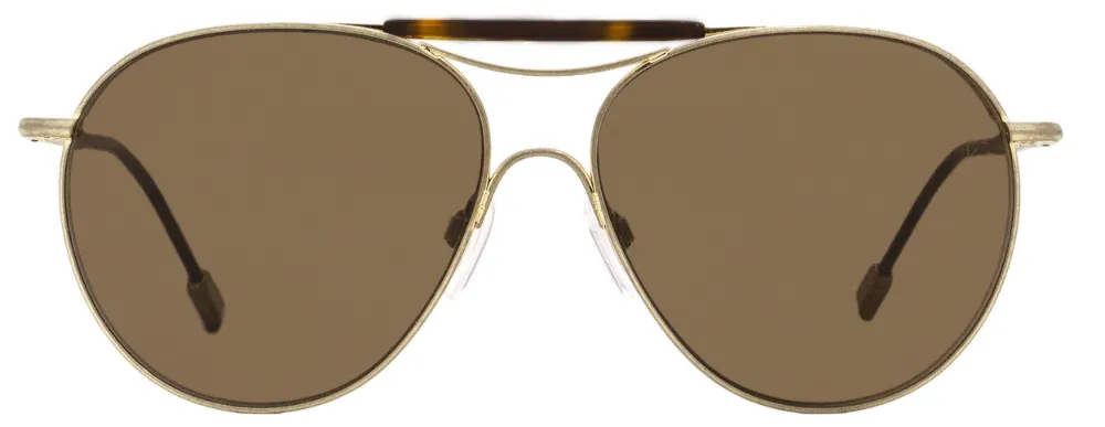 Zegna Metal-frame Pilot Sunglasses In Gold