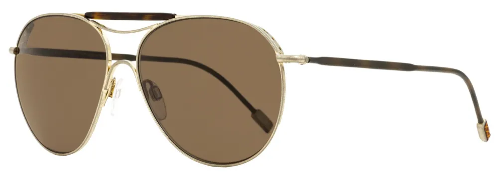 Zegna Metal-frame Pilot Sunglasses In Gold