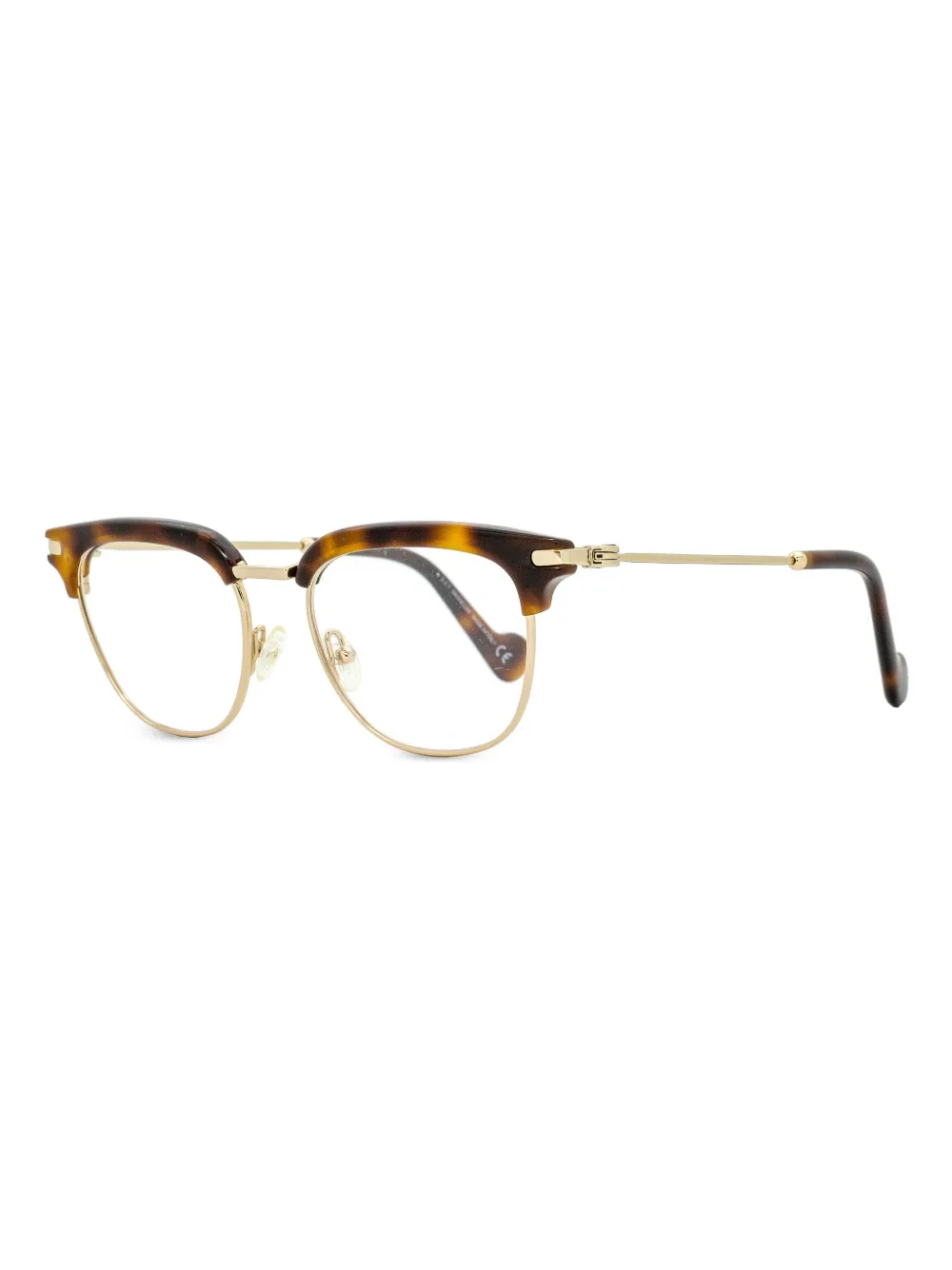 Moncler Eyewear Bril met schildpadschild-design Bruin