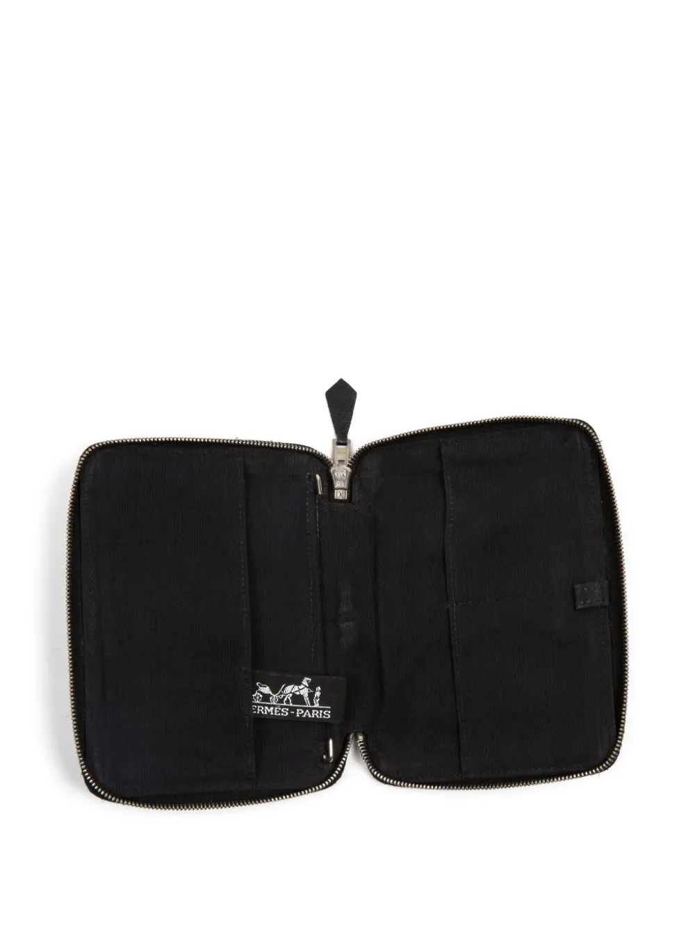 Pre-owned Hermes 2000s Herline Diary Cover (14cm X 10.5cm) In Black