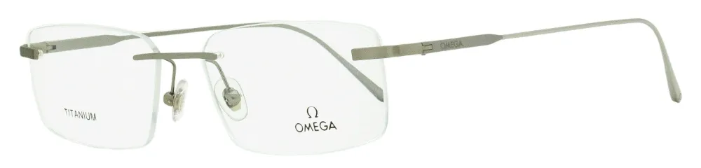 Omega Eyewear Rimless Glasses In Silver
