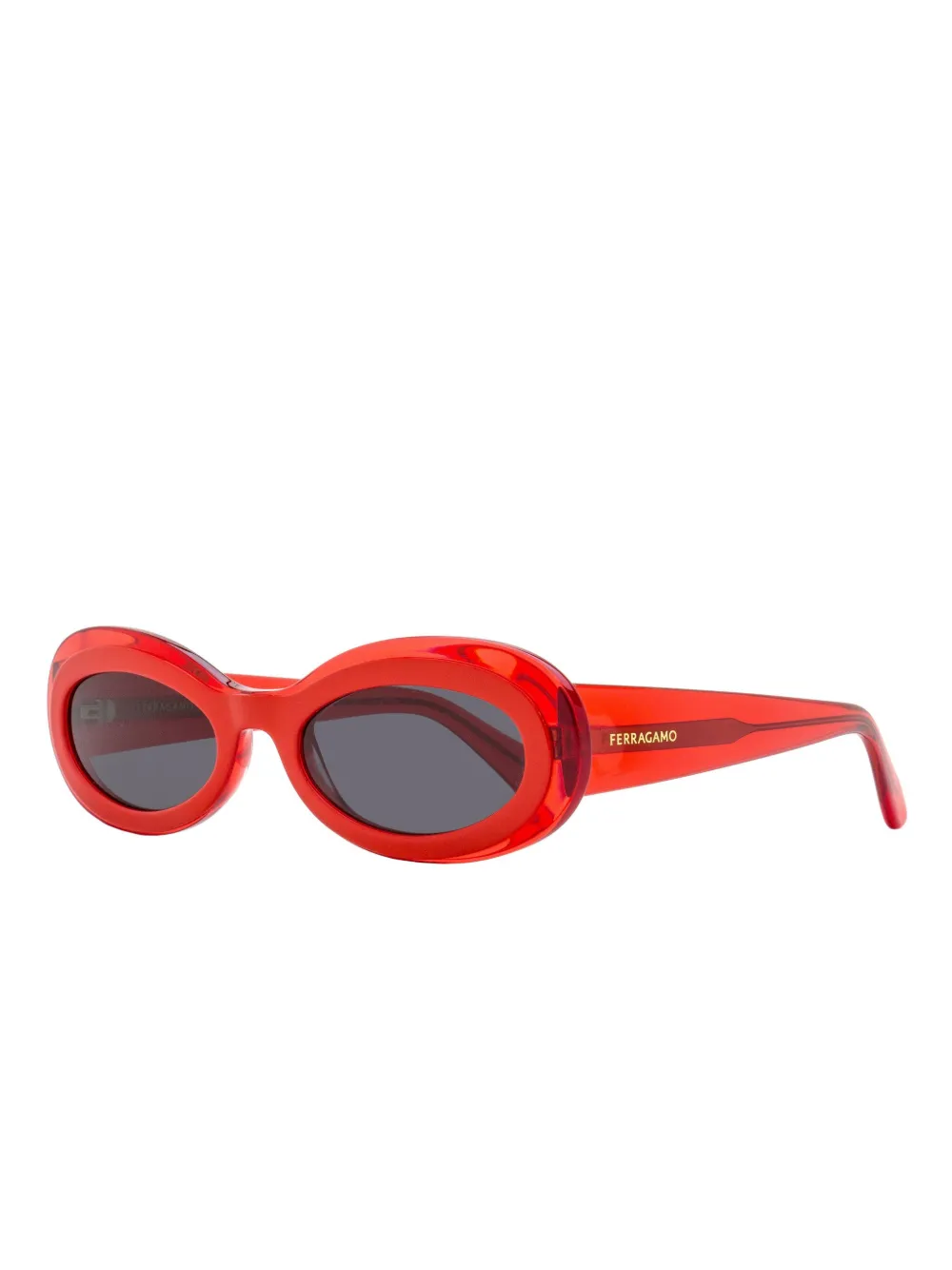 Ferragamo Eyewear oval-frame sunglasses Rood