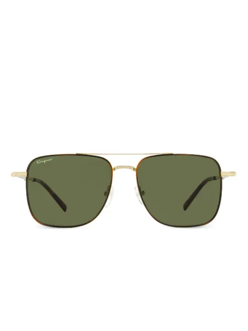 Lunettes de soleil à monture carrée - Ferragamo Eyewear - Modalova