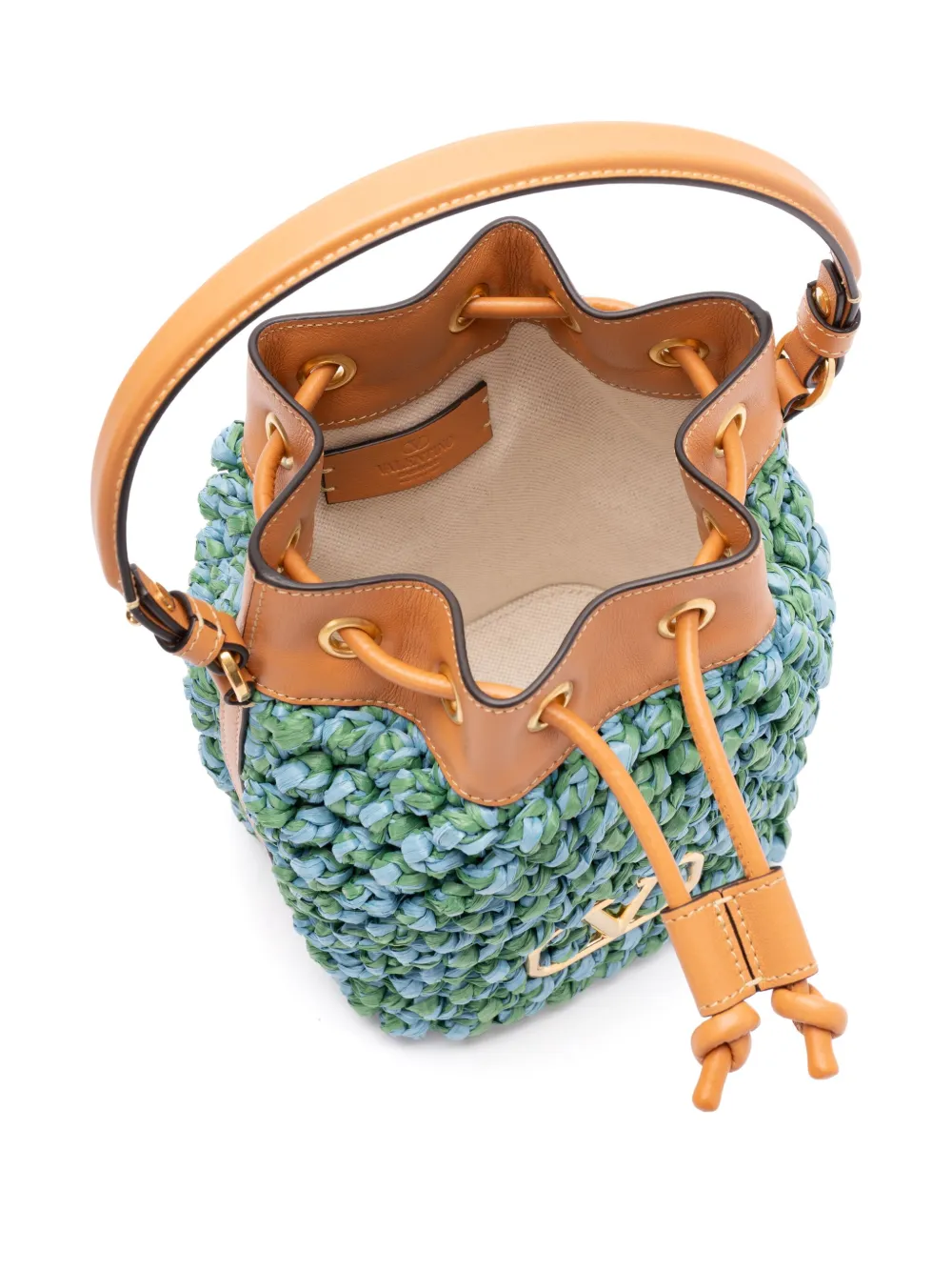 Valentino Garavani VLogo Signature mini bucket-tas Blauw