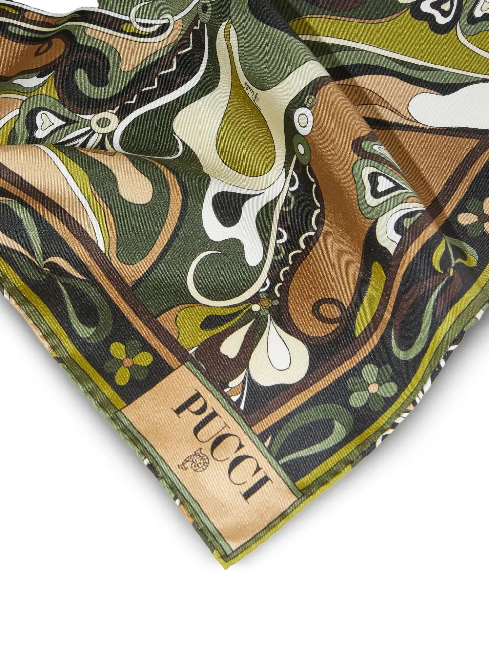 PUCCI Sjaal met Orchidee-print Groen
