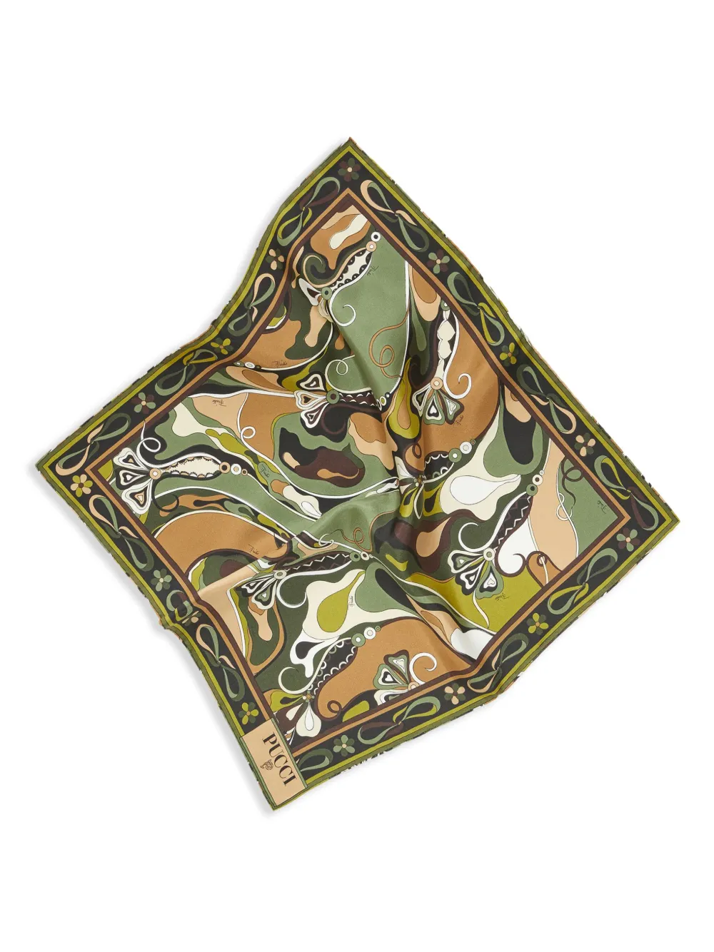 PUCCI Sjaal met Orchidee-print Groen