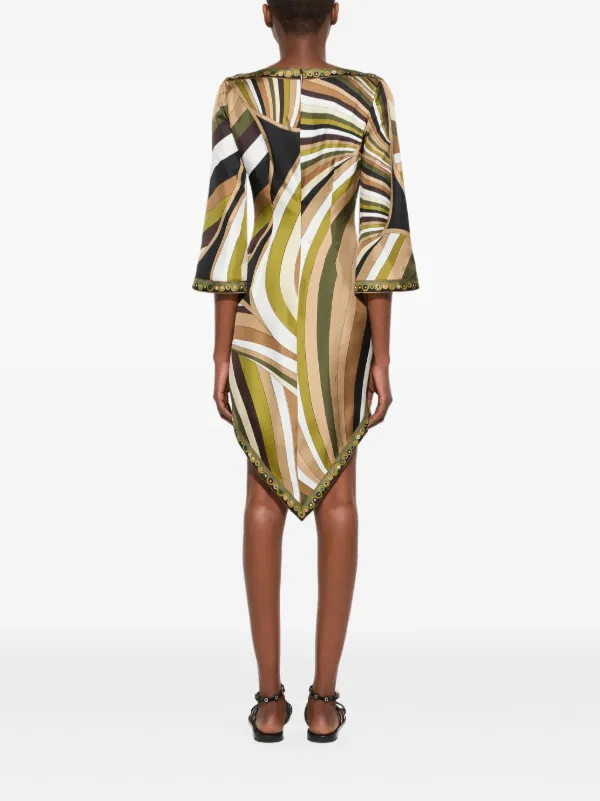 pucci silk dress Printed silk crepe de chine maxi dress - bright pink