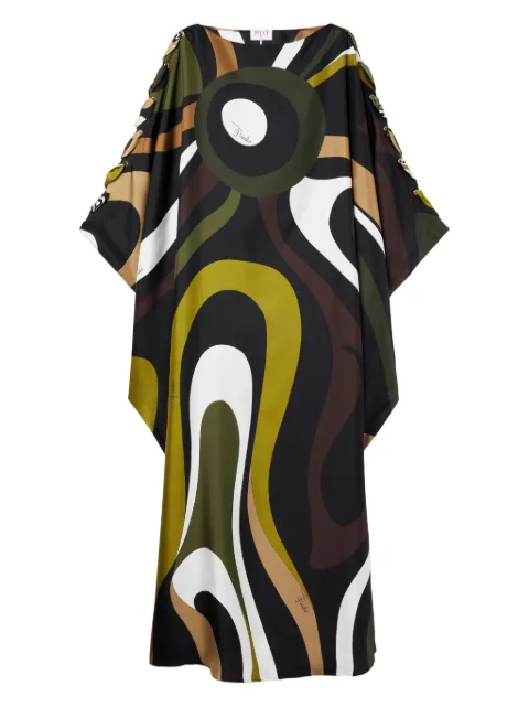 PUCCI vestido de seda con estampado Marmo