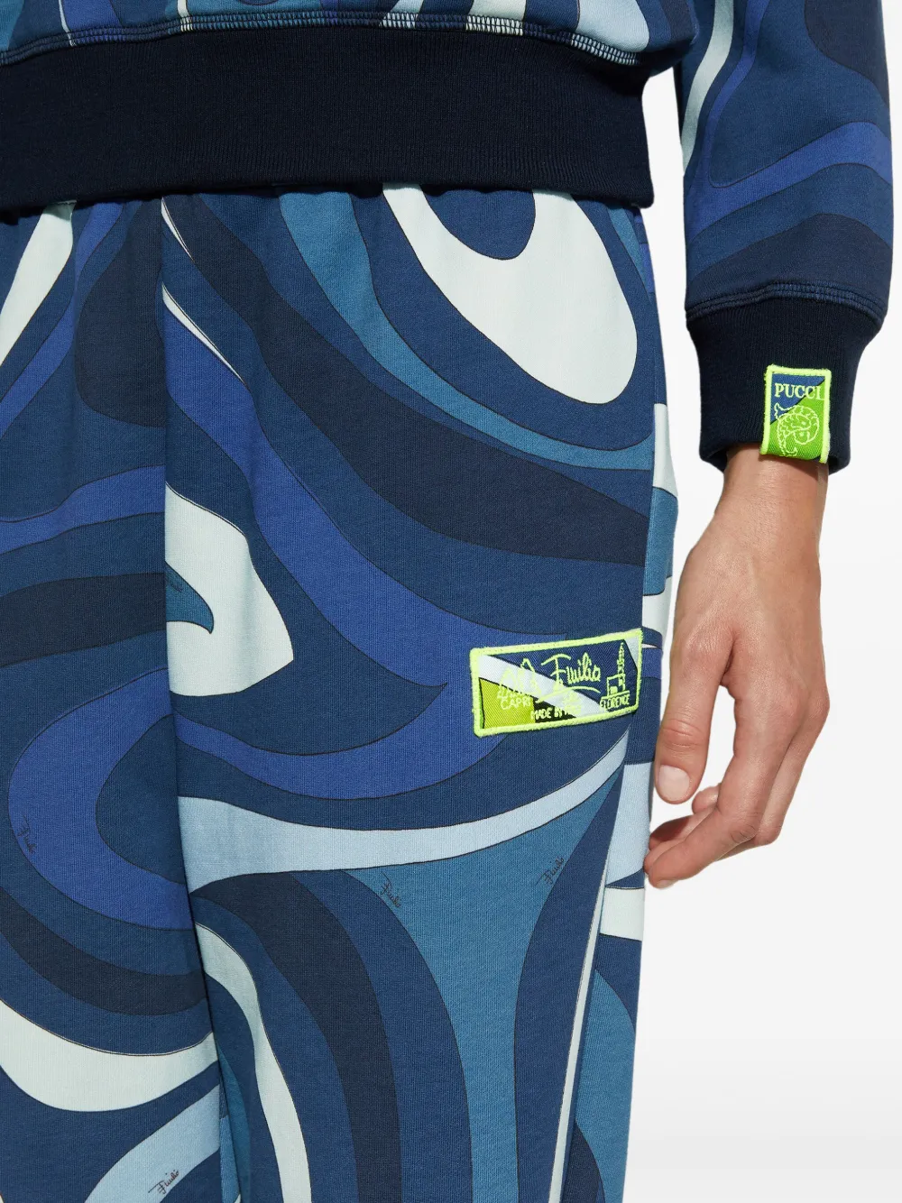 PUCCI Fleece trainingsbroek Blauw