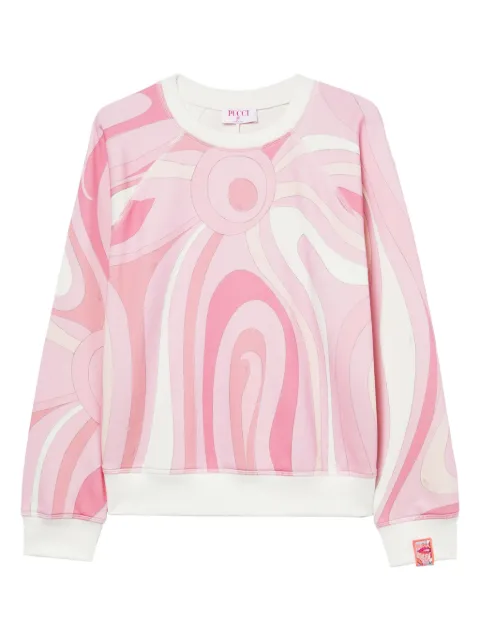 PUCCI sudadera de tela polar con estampado Marmo