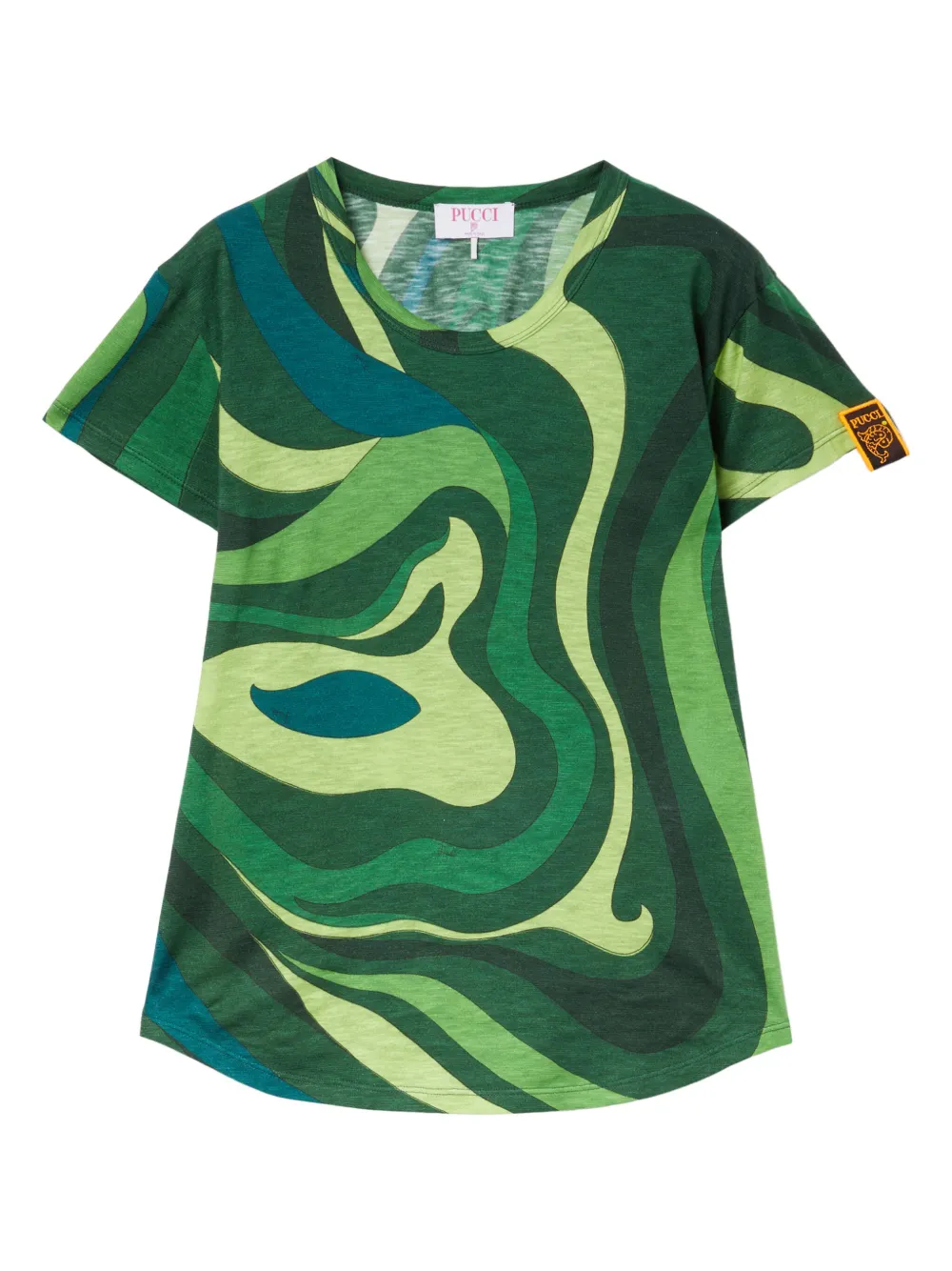 PUCCI abstract-print T-shirt | Green | Image 1