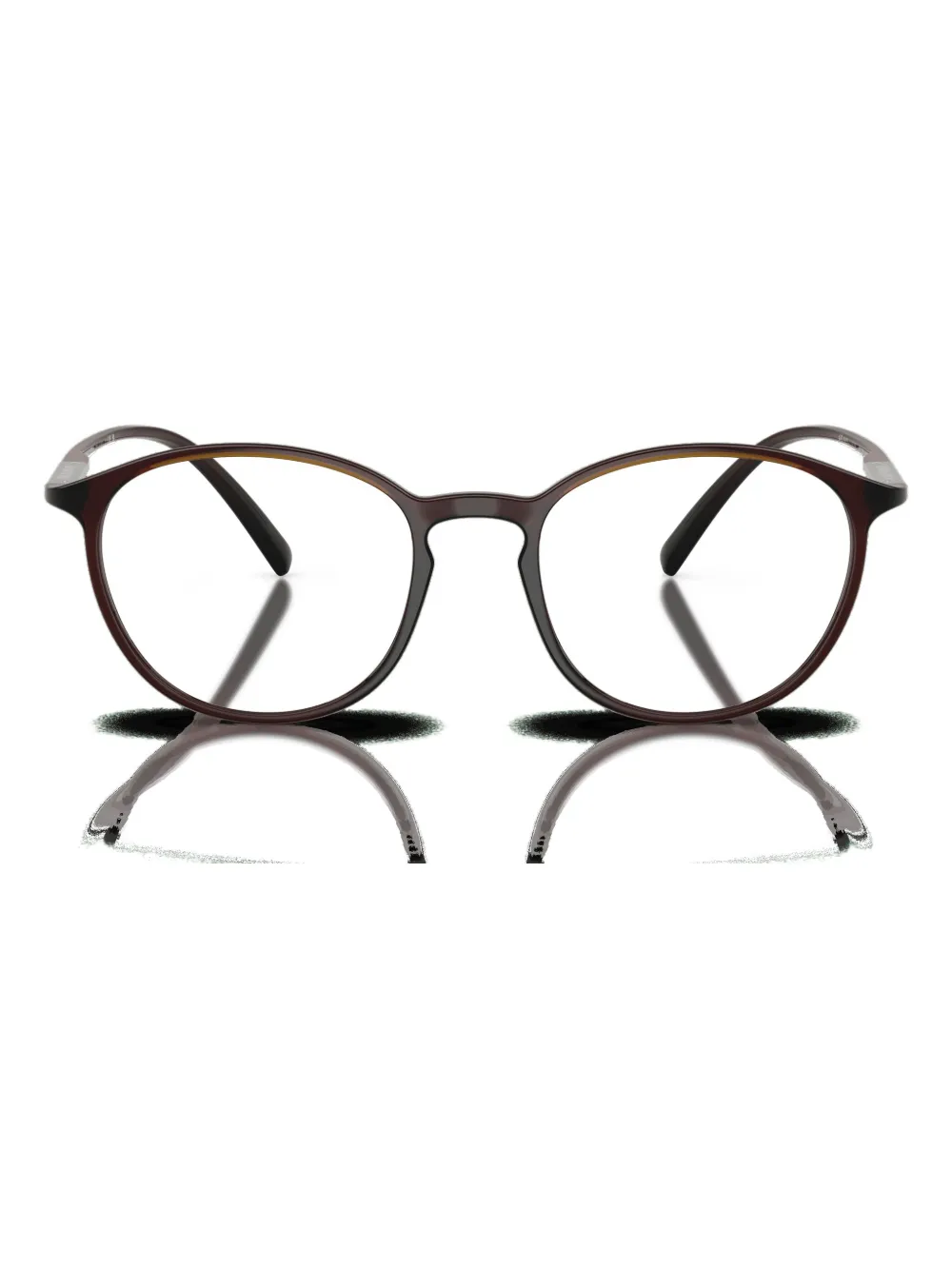 Giorgio Armani round-frame glasses | Brown | Image 1