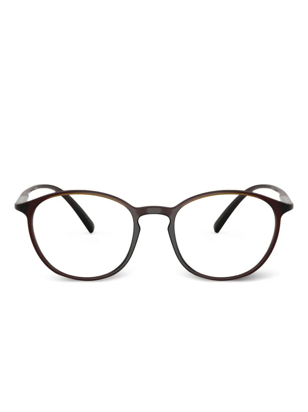 Giorgio Armani round-frame glasses | Brown | Image 1