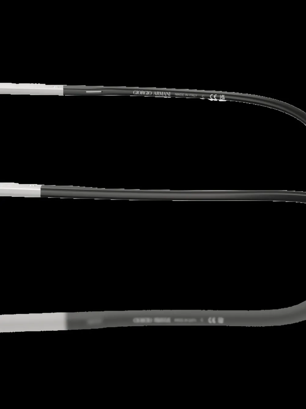 Giorgio Armani Bril met rond montuur Zwart
