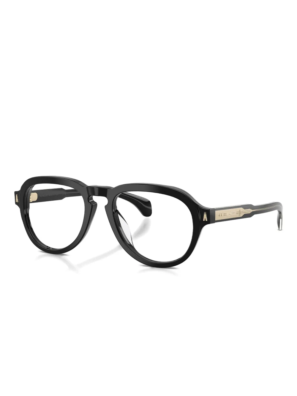 Moncler Eyewear gold-detail round frames Zwart