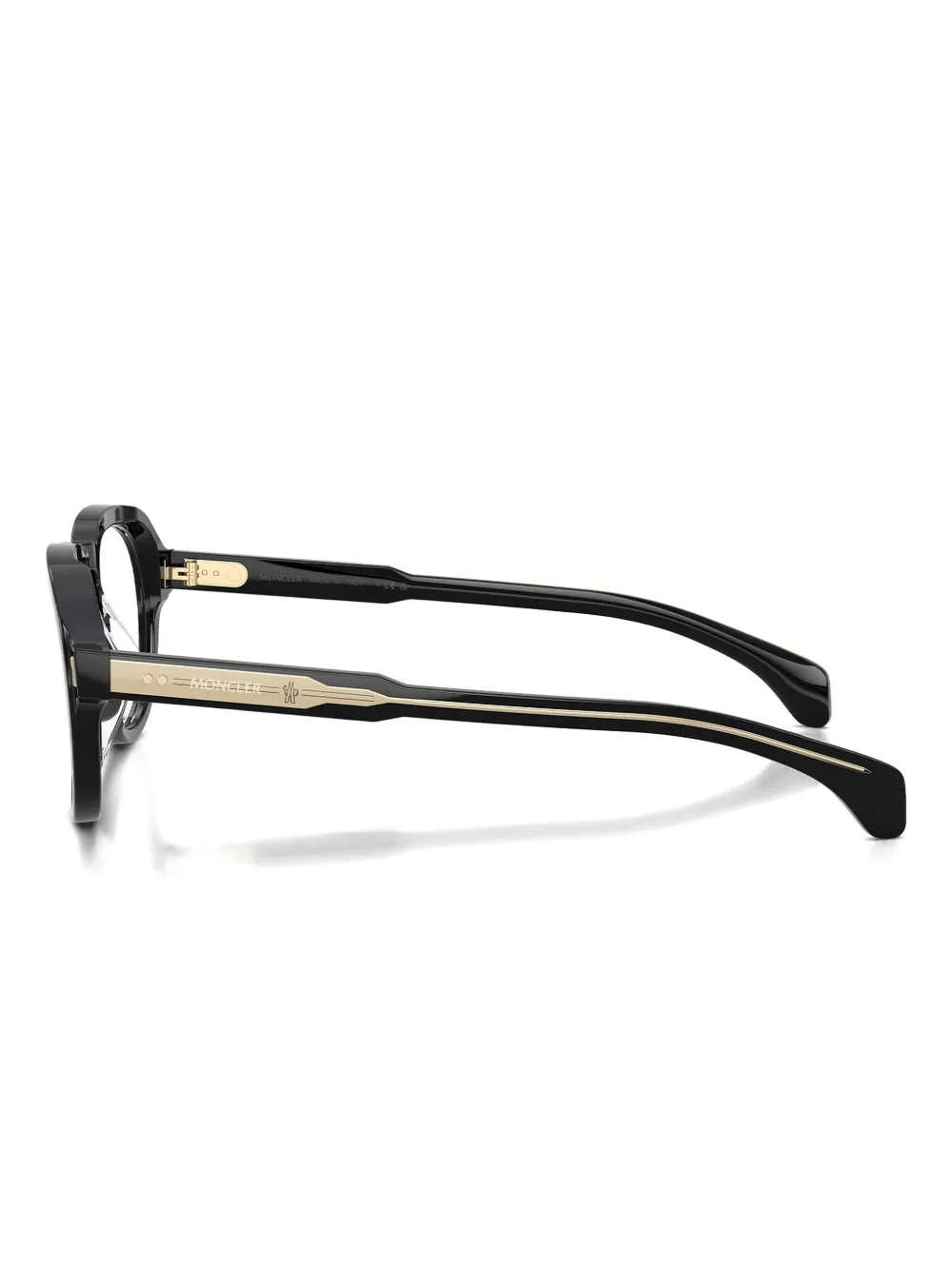 Moncler Eyewear gold-detail round frames Zwart