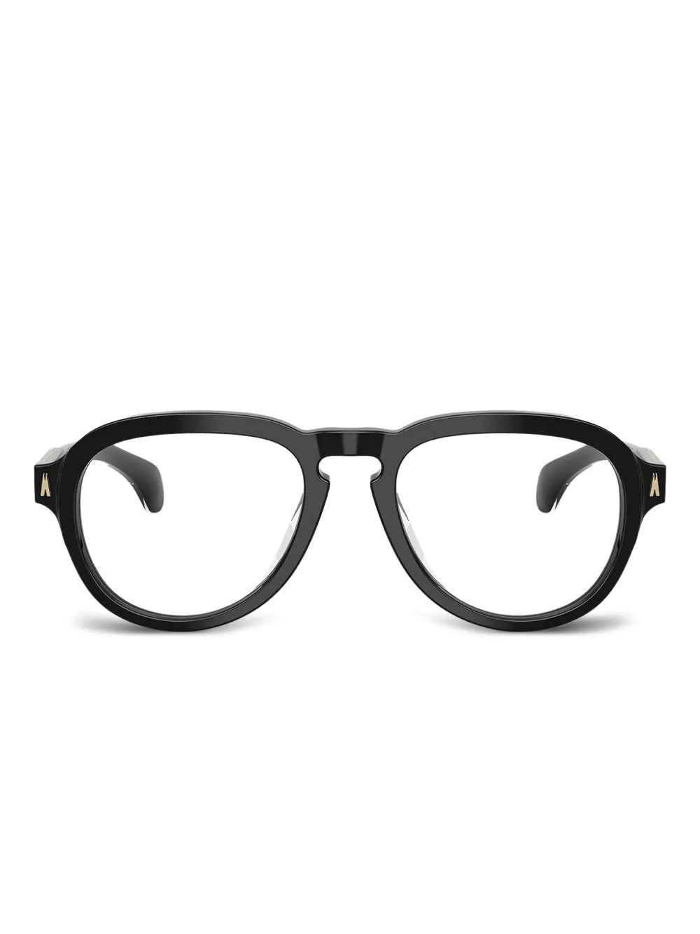 Moncler Eyewear gold-detail round frames Zwart