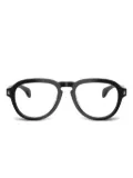 Moncler Eyewear gold-detail round frames - Black