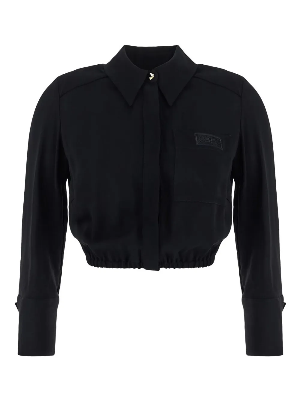 Elisabetta Franchi Blouse met geborduurd logo Zwart