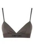 TOM FORD logo-underband bralette - Green