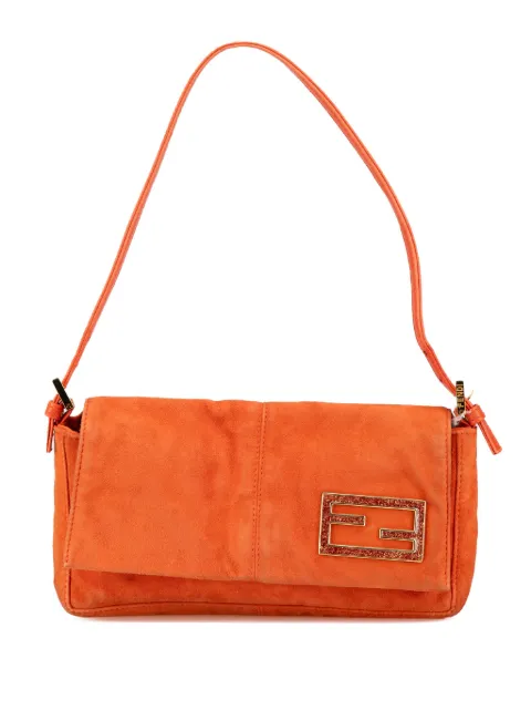 Fendi Pre-Owned 2000-2010 FF Suede shoulder bag