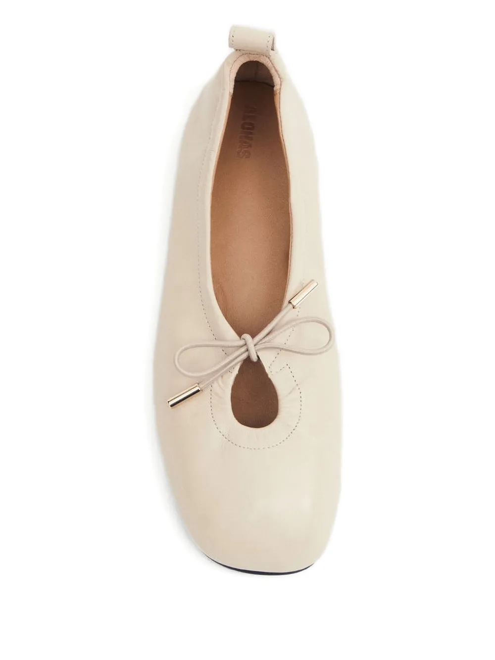 Alohas Rosalind Leather Ballet Flats In Neutral