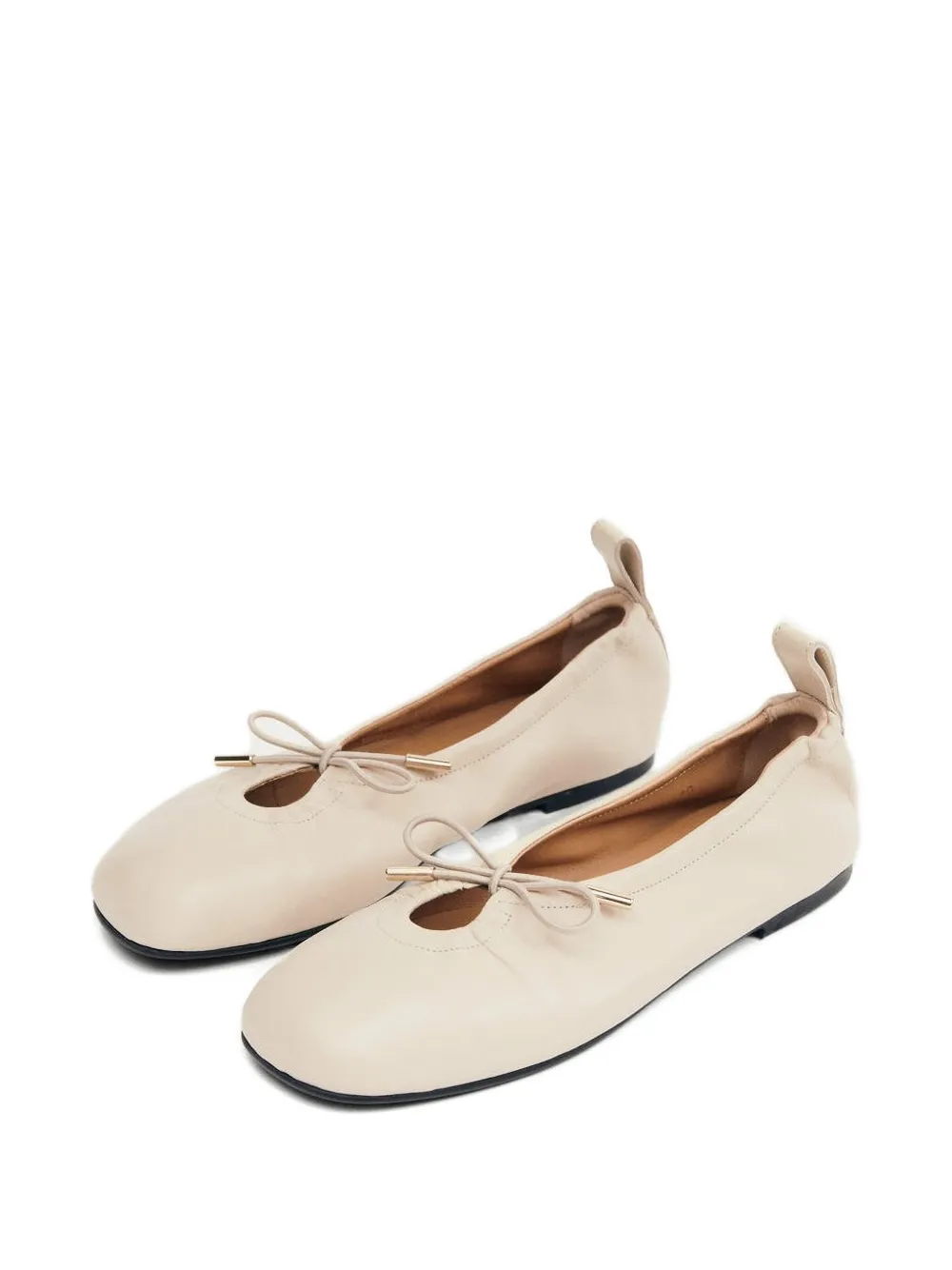 Alohas Rosalind Leather Ballet Flats In Neutral